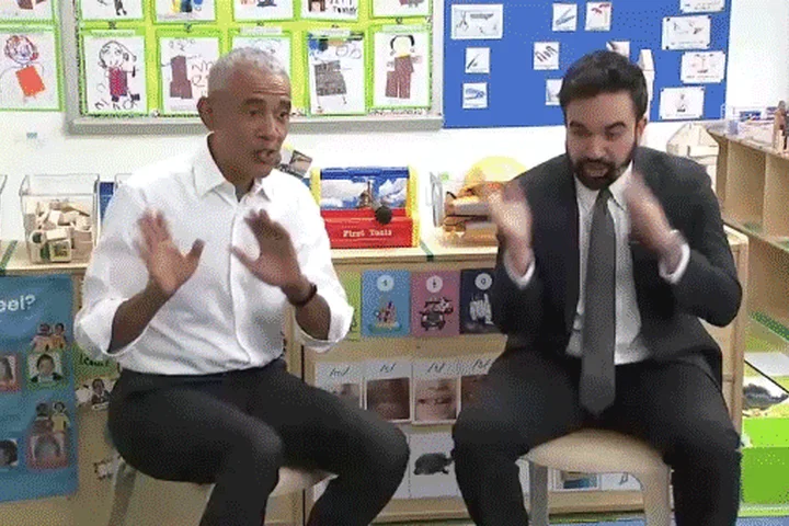 Obama, Mamdani sing ‘Wheels on the Bus’ with Bronx kids during first joint appearance: video