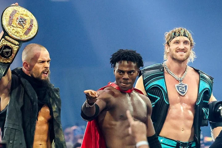 ISHOWSPEED shows off incredible athleticism with Speed Slash from ring post onto Logan Paul at WrestleMania 42