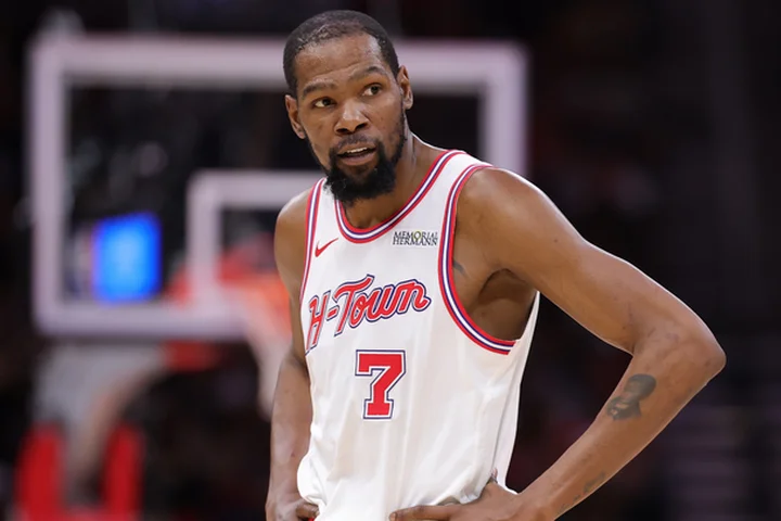 Kevin Durant injury: Rockets star misses Game 1 vs. Lakers after hurting knee in practice