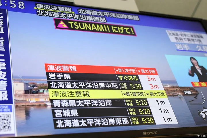 Japan issues tsunami alert after strong earthquake