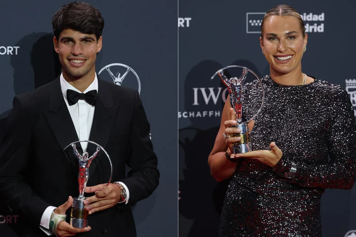 Tennis duo Sabalenka and Alcaraz sweep top Laureus sports honours