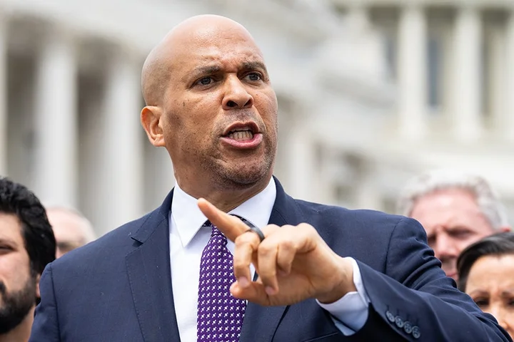 Cory Booker can't decide if he's a tough guy or Jesus follower