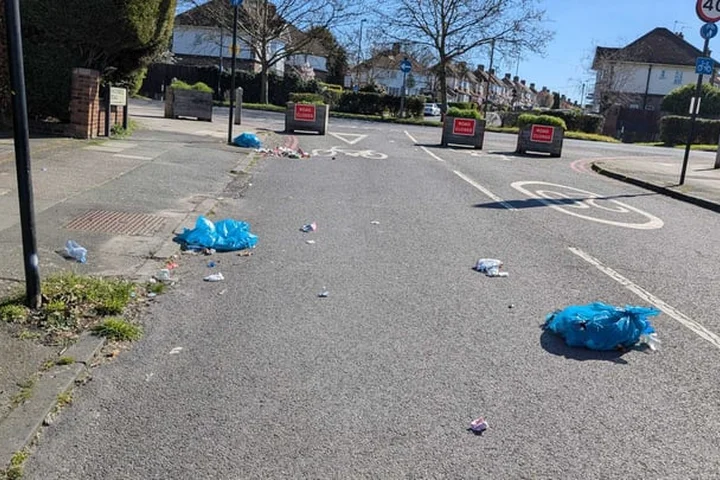 South London residents accuse council of 'fly-tipping' after uncollected rubbish torn apart by foxes