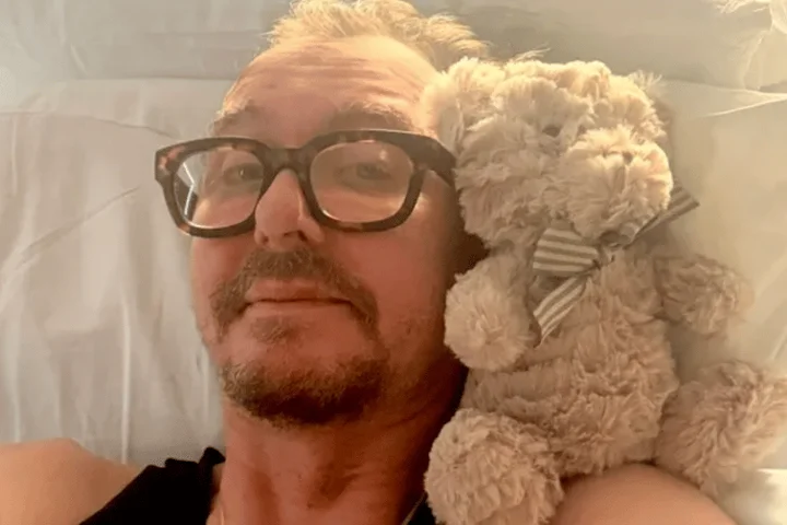 Peep Show star Matt King shares emotional message from hospital bed after 'very rare' stroke