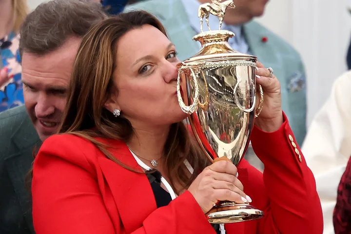 Who is Cherie DeVaux, the first female trainer to win the Kentucky Derby?