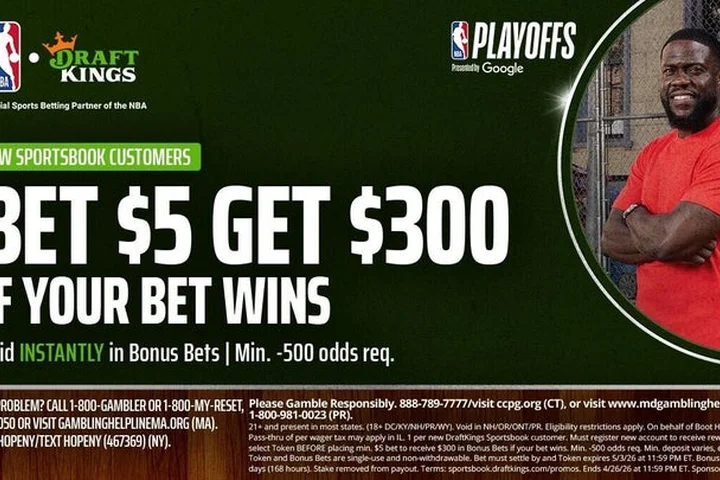 Use DraftKings promo code for $100 in bonus bets by targeting Cavaliers-Raptors, Lightning-Canadiens on Sunday