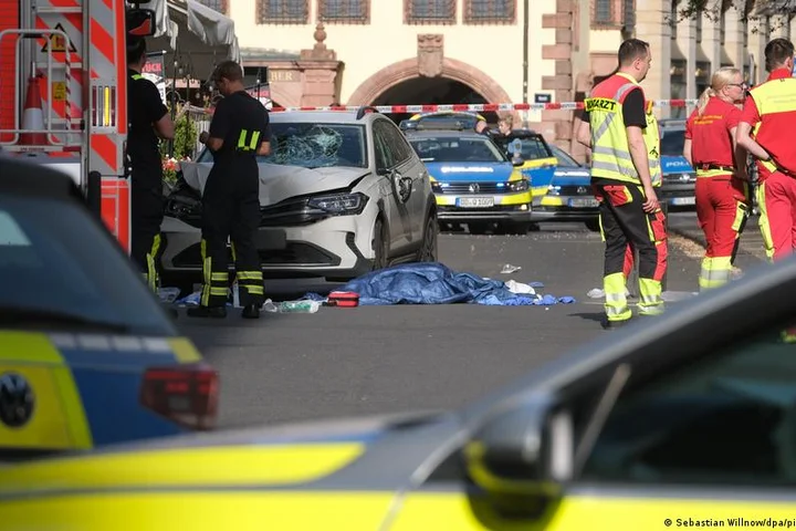2 killed after car drives into crowd