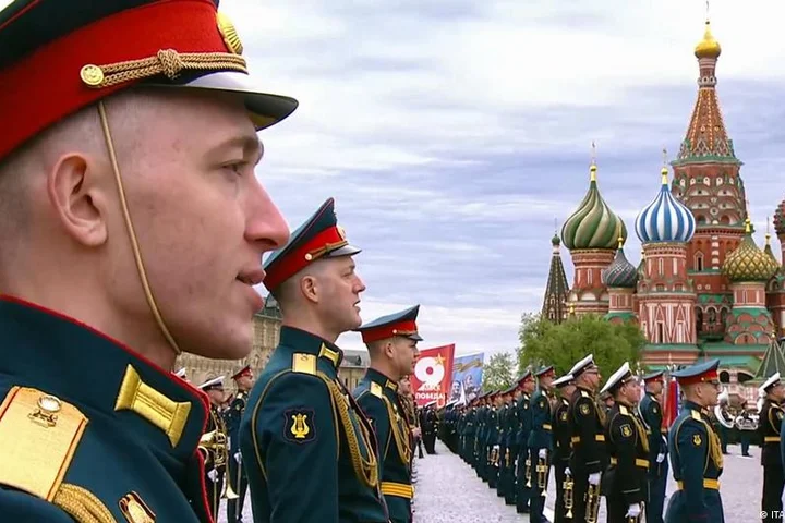 Back Victory Day parade on Red Square