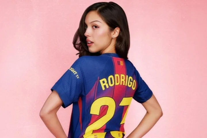 Why is Olivia Rodrigo's logo on Barcelona's El Clasico shirt?