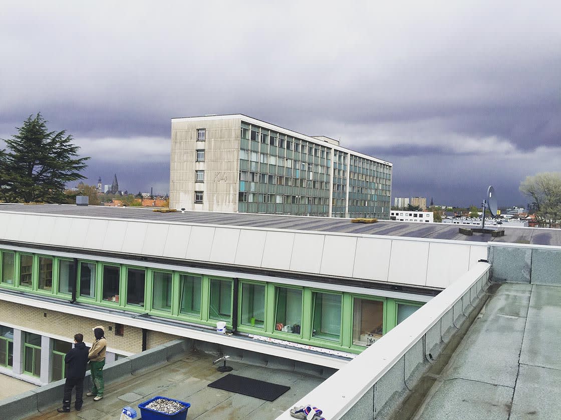 UZ poliklinieken, Gent: sedumdak door Canopy in Gent
