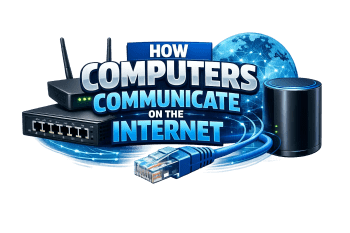 How Computers Communicate on the Internet: A Complete Beginner’s Guide to Packets, IP Addresses, Routers, DNS, TCP and the Journey of Your Data