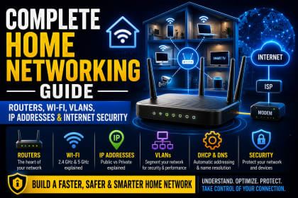 Complete Home Networking Guide: Routers, Wi-Fi, VLANs, IP Addresses, and Internet Security