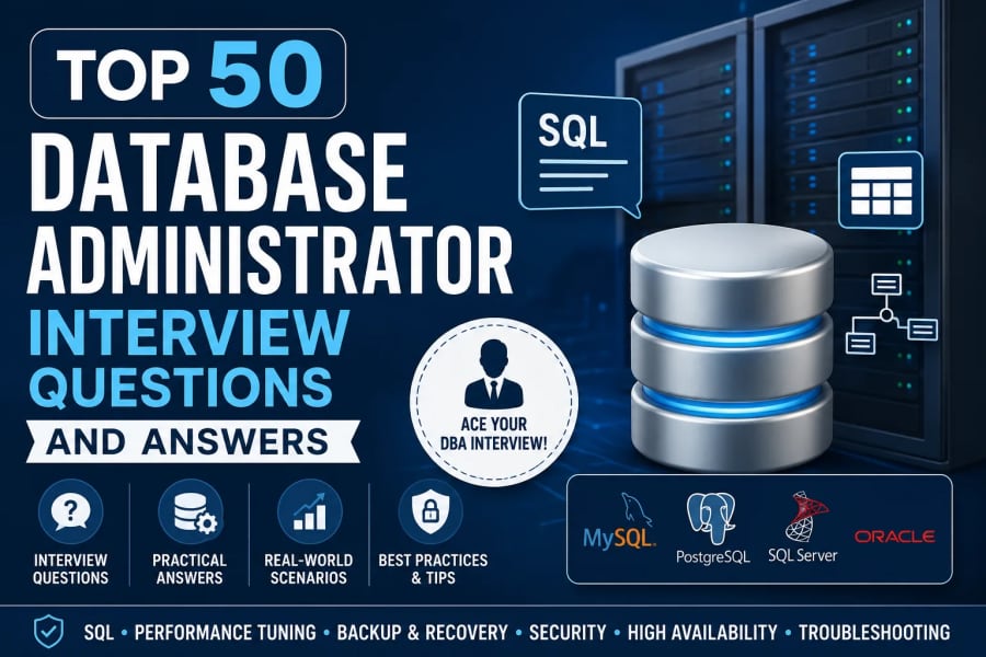 Top 50 Database Administrator Interview Questions and Answers: Complete DBA Preparation Guide