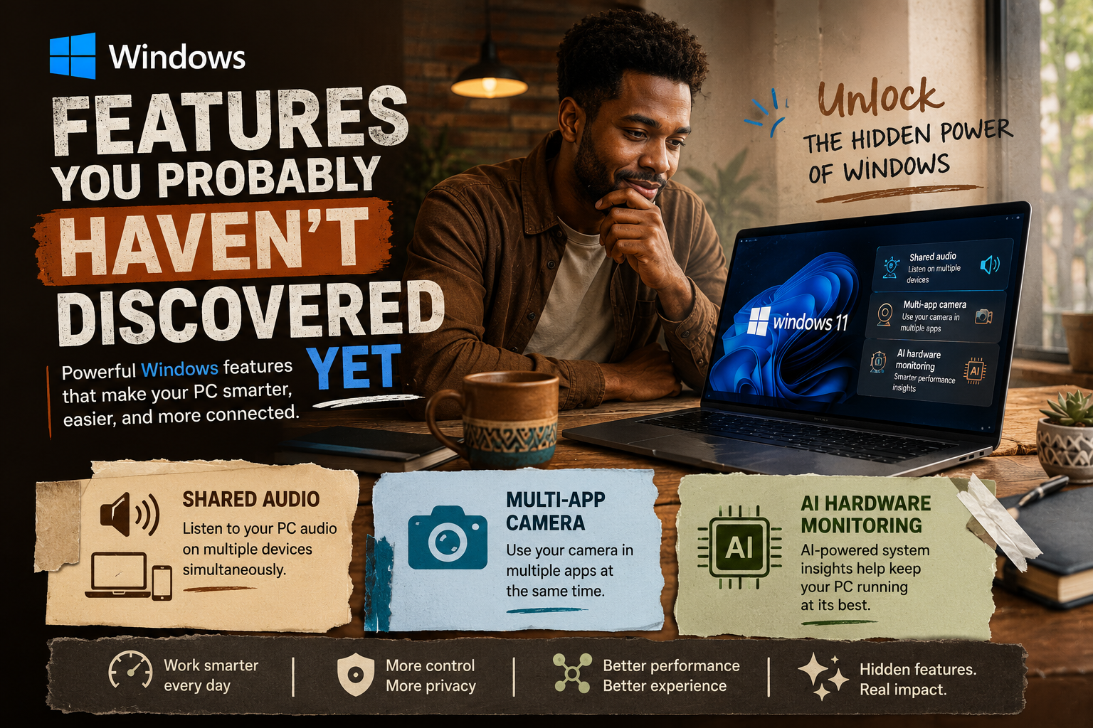 Windows Features You Probably Haven't Discovered Yet: Shared Audio, Multi-App Camera and More