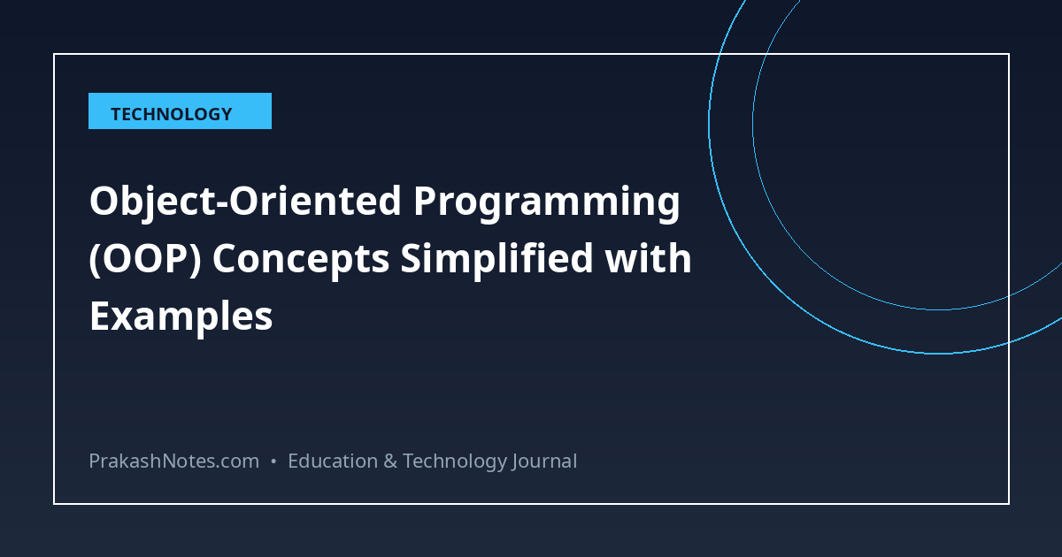 Object-Oriented Programming (OOP) Concepts Simplified with Examples