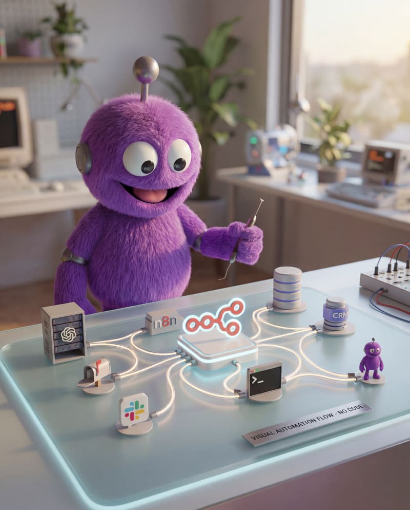 n8n workflow visual