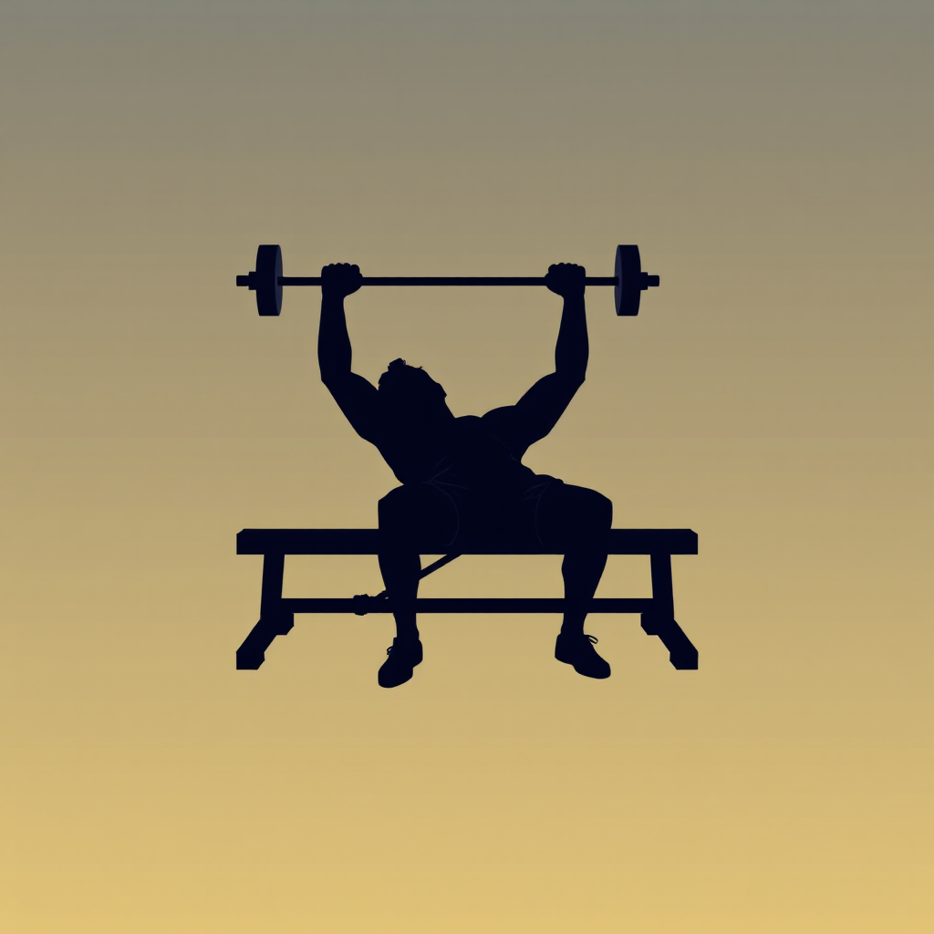 Create a 16x16 pixel art icon of a person performing a crunches exercise.
Use a minimal, clean, modern pixel art style with strong silhouette readability.
The person should be lying on a bench, pushing a barbell upward.
Limit the color palette to 4–6 colors max.
Use simple shapes and clear contrast, no unnecessary details.
Ensure the icon is centered and recognizable at very small sizes.
Use a transparent background (no background fill).
Avoid anti-aliasing and keep edges crisp.
