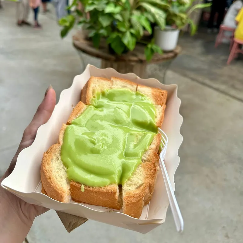 斑蘭烤土司，好吃