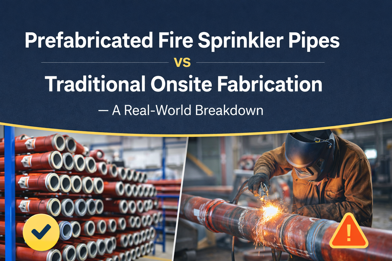 Prefabricated Fire Sprinkler Pipes vs Traditional Onsite Fabrication — A Real-World Breakdown