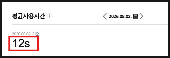 클릭 후 머무는 시간 12초..