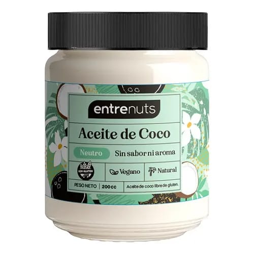 ACEITE DE COCO NEUTRO ENTRENUTS 200 ML - Imagen 1