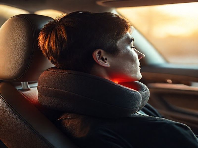 차량용품 목 디스크 예방을 위한 차량용 목 쿠션 올바른 위치 메인 이미지