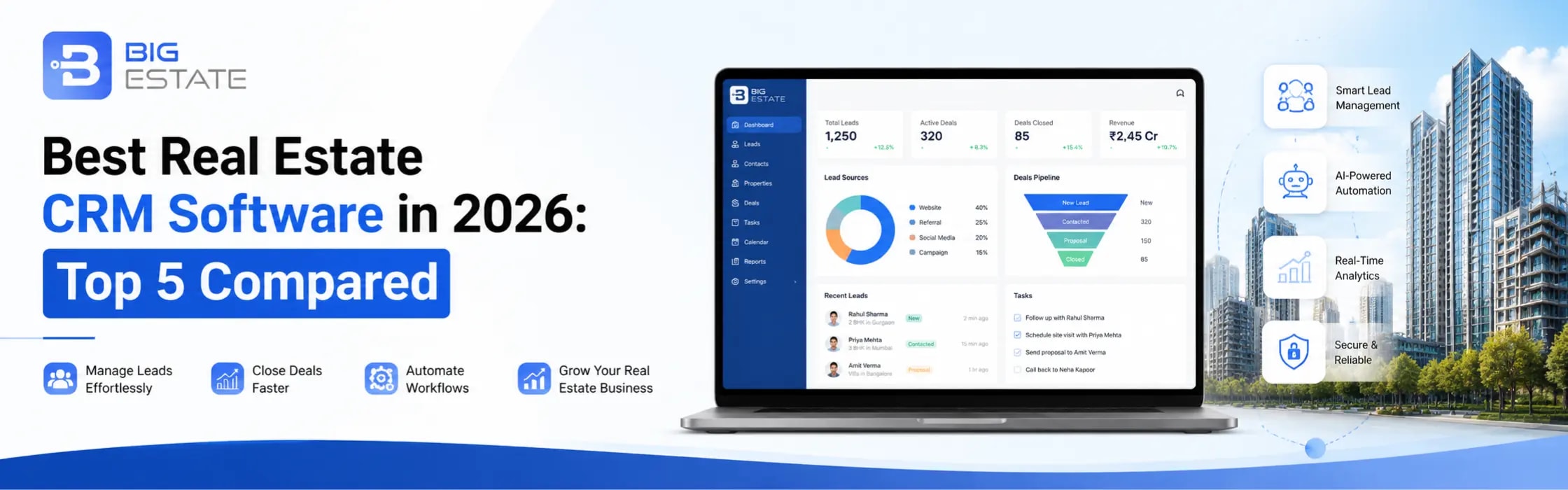 Best Real Estate CRM Software in 2026: Top 5 Compared