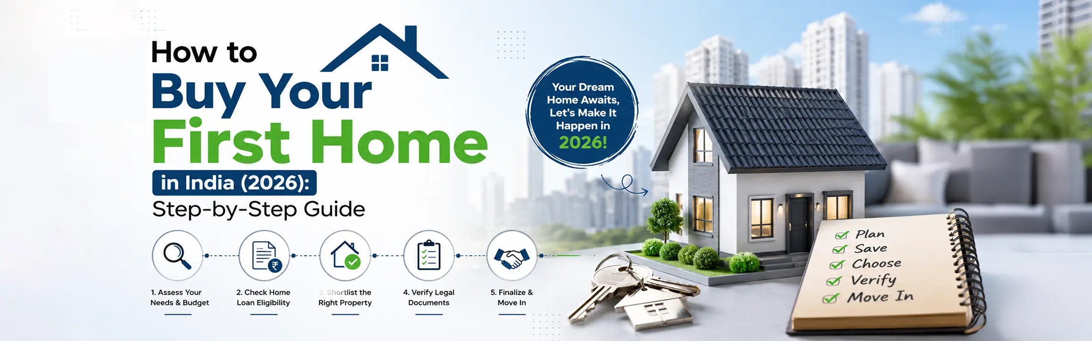 How to Buy Your First Home in India 2026: Step-by-Step Guide