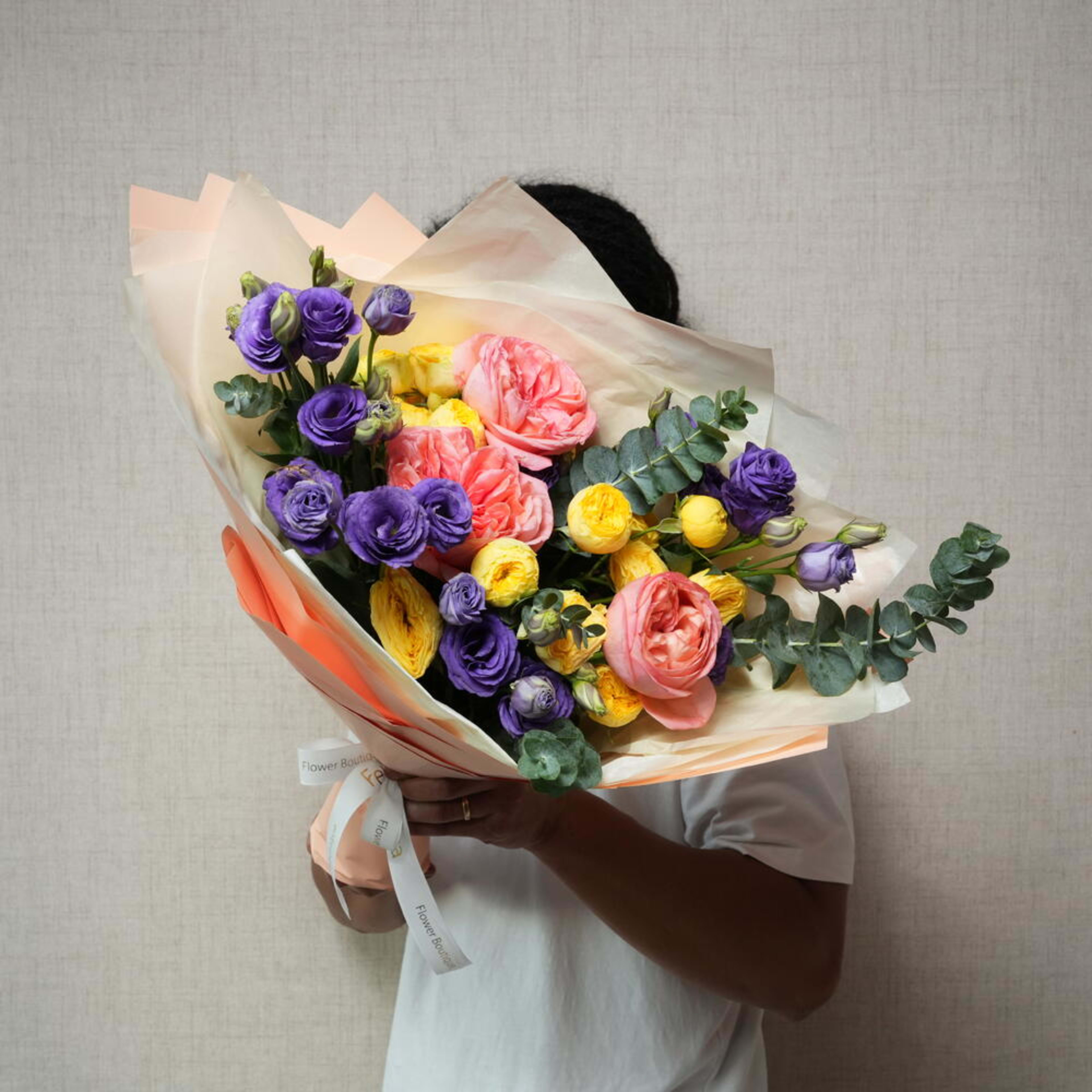 Eustoma blue Pink expression Mixed Bouquet 7117