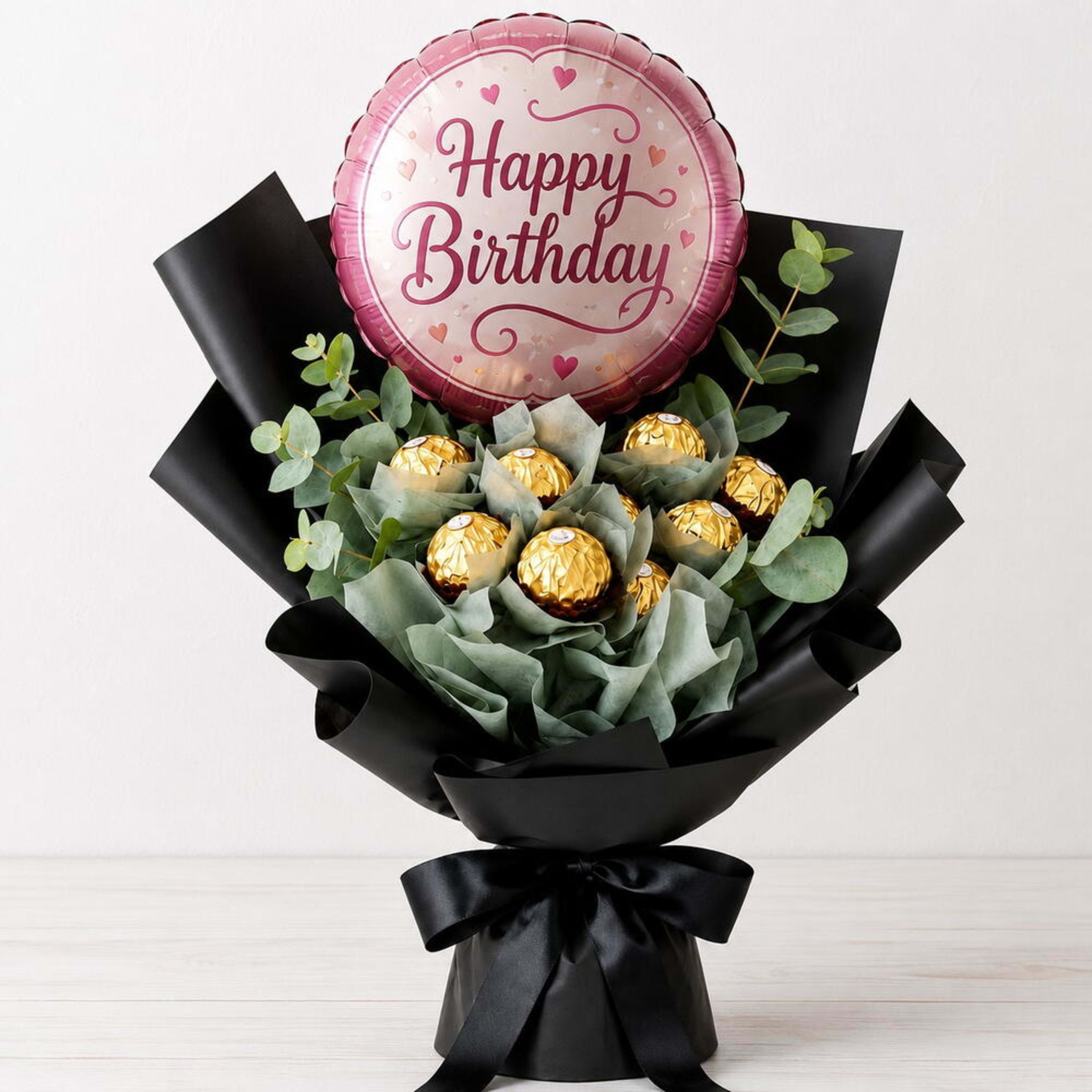 11 Ferrero Rocher Happy Birthday Balloon Bouquet