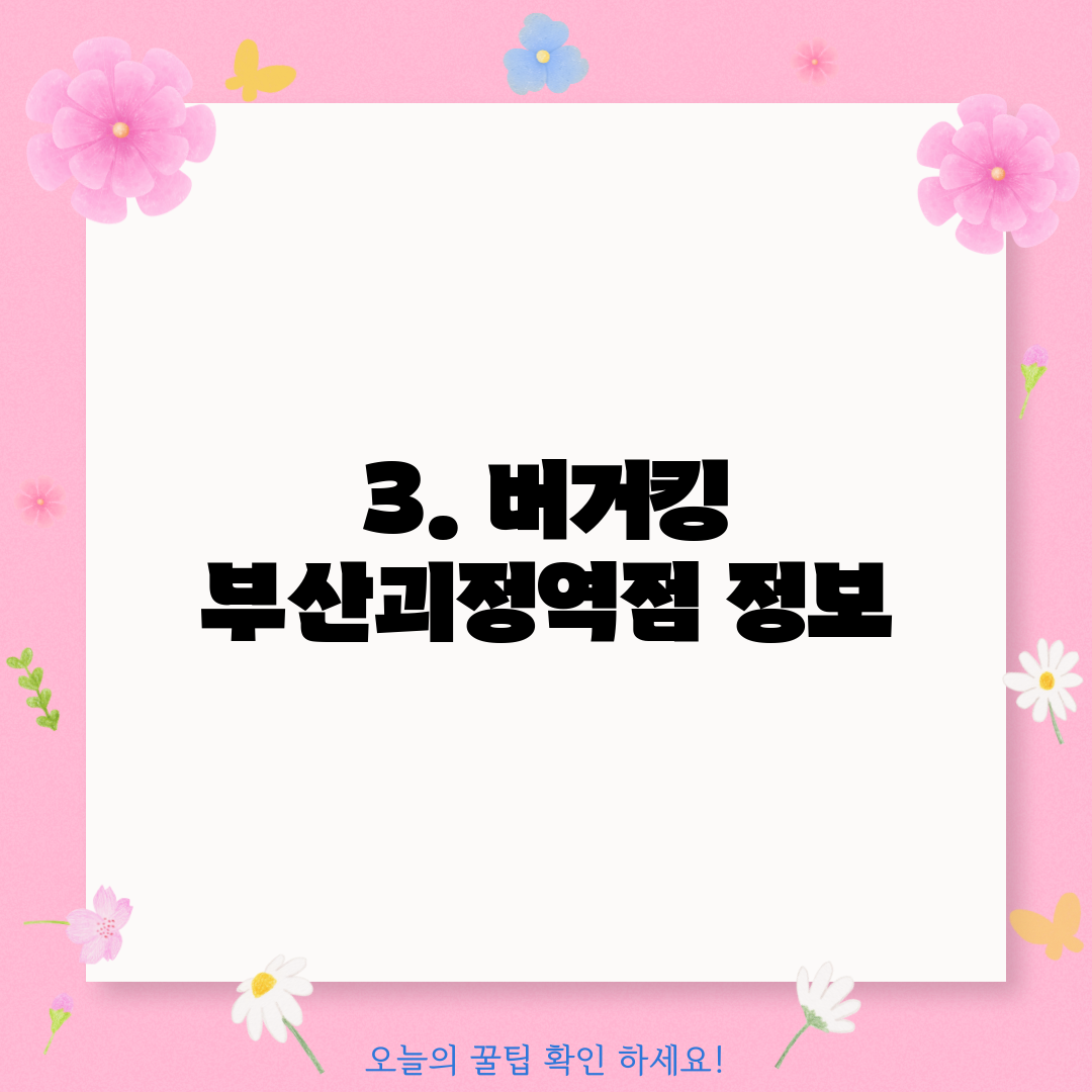 3. 버거킹 부산괴정역점 정보