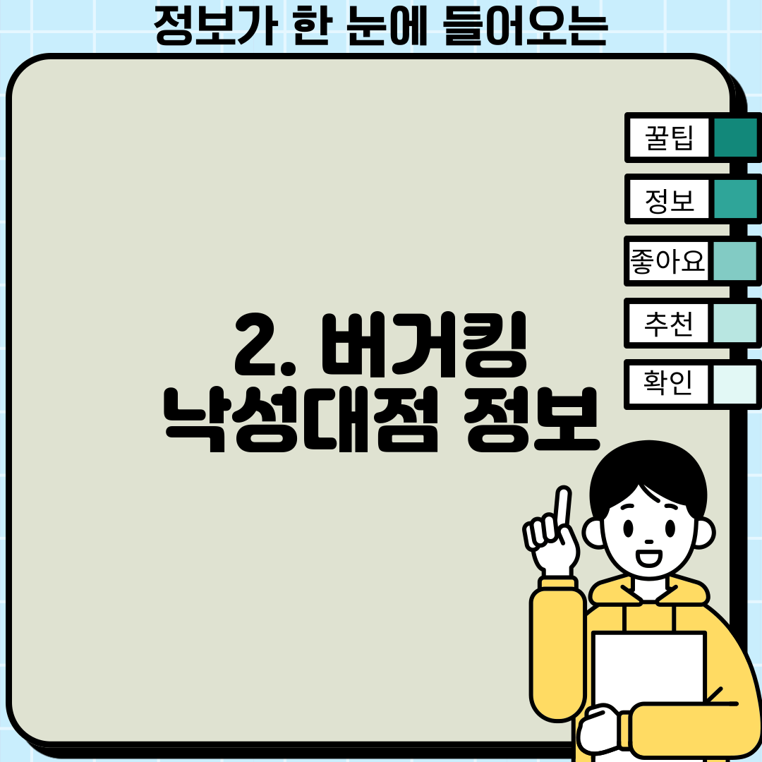 2. 버거킹 낙성대점 정보