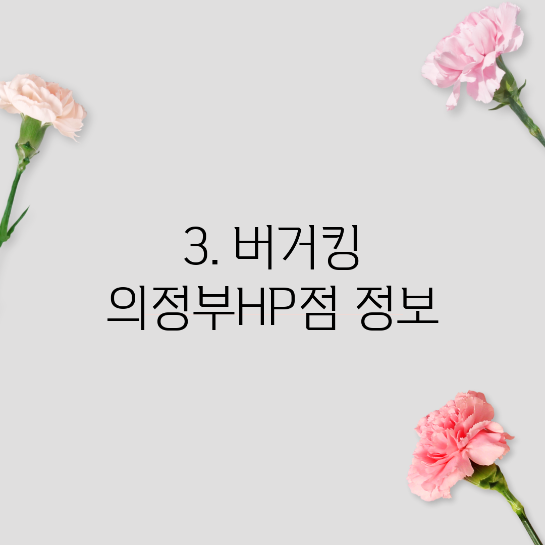 3. 버거킹 의정부HP점 정보