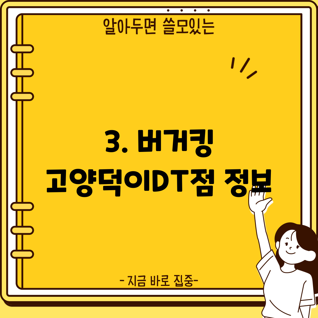 3. 버거킹 고양덕이DT점 정보