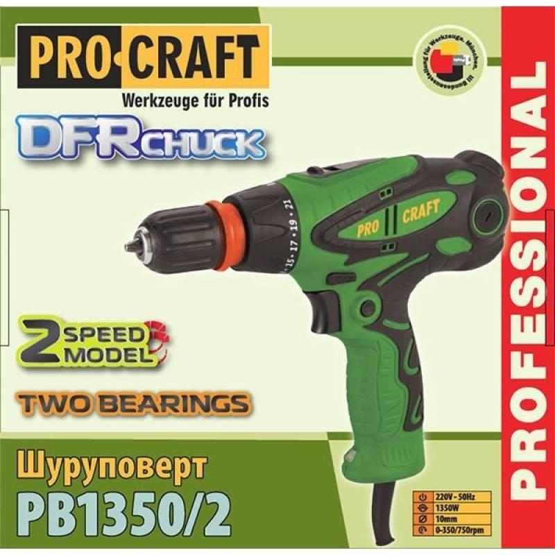 Шуруповерт сетевой Procraft PB-1350/2 DFR