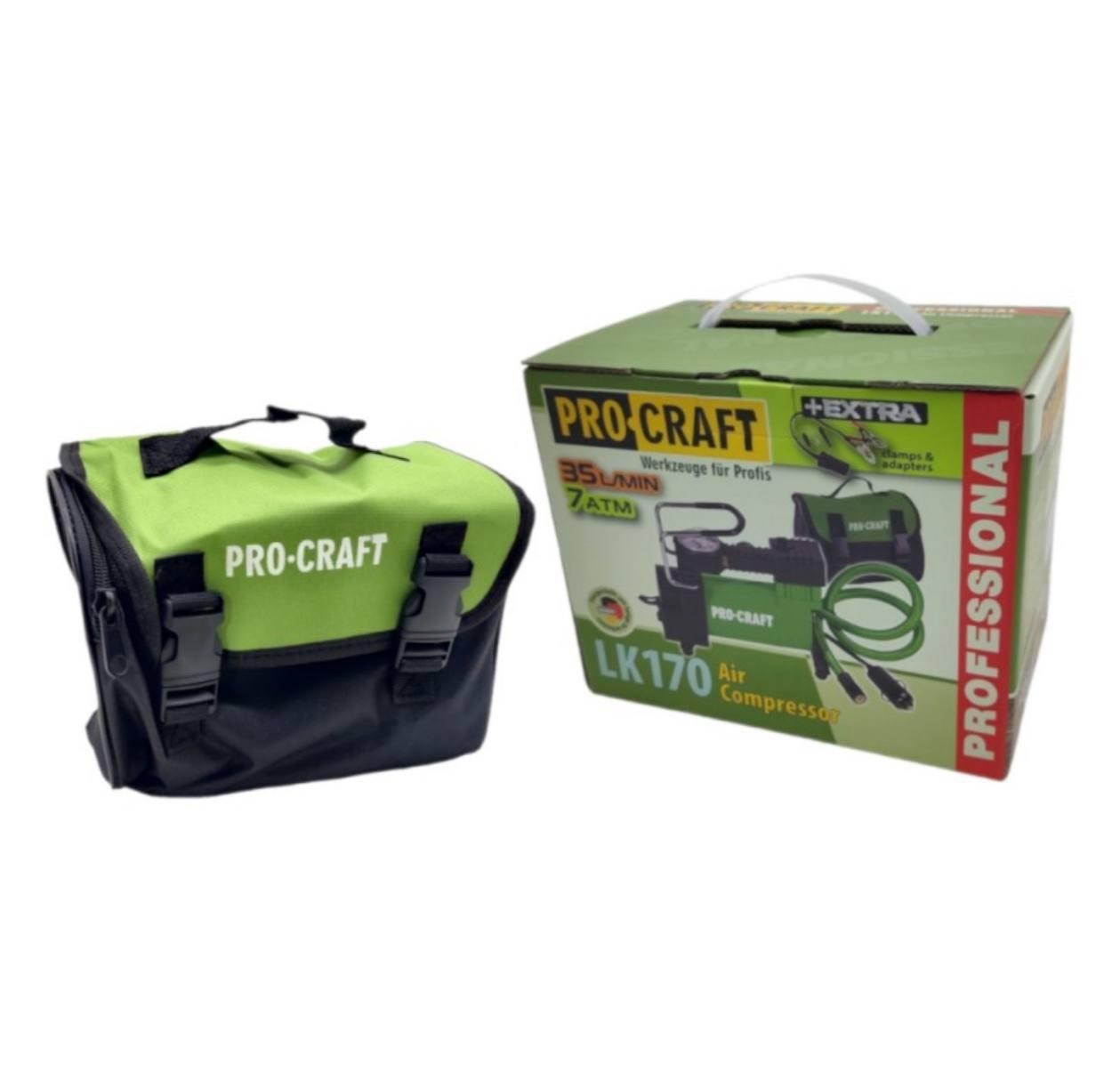 Мощный компрессор Procraft LK170 автомобильный 12В для шин и мелких покрасочных работ отличный выбор для бытового и частого