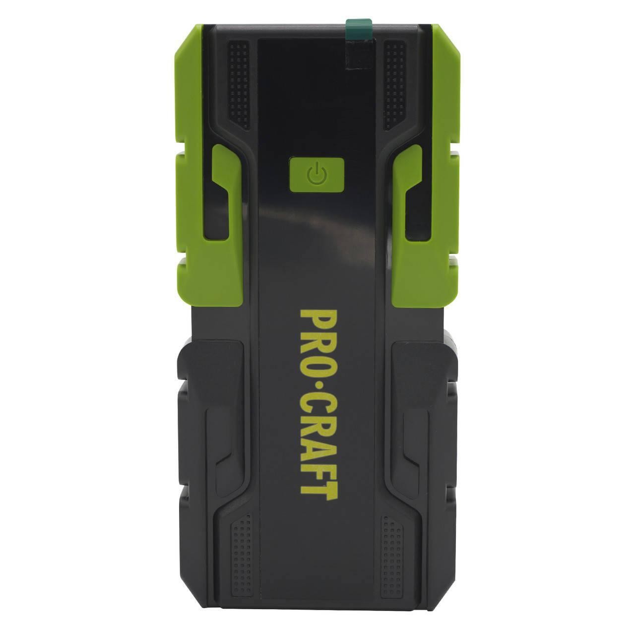 Джамп стартер Procraft JS-12, пуско зарядное устройство для авто, аккумуляторный бустер для аккумуляторов 12В, с металлическим