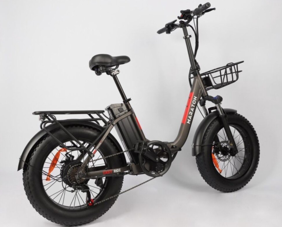 Электровелосипед Maraton SPITFIRE 750W, электроскутер для взрослых, аккумуляторный, 150 кг с ручным и ножным тормозом 508 мм