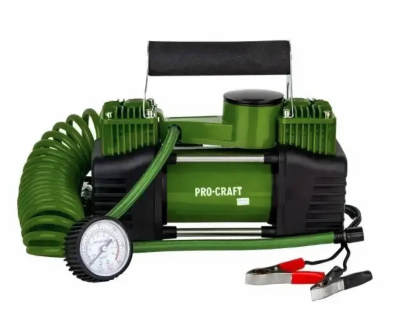Компрессор Procraft LK400 автомобильный аккумуляторный для подкачки шин 12В, 80 л мин с давлением 10 атм, двухпоршневой