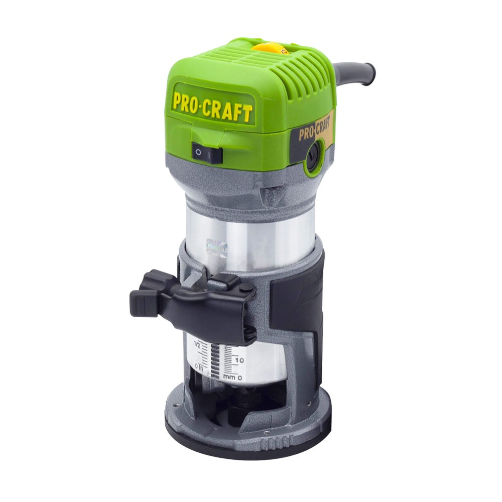 Фрезер Procraft POB-980 электрический ручной, 710 Вт, для начинающих по дереву 980 Вт с базами для дома и мастерской