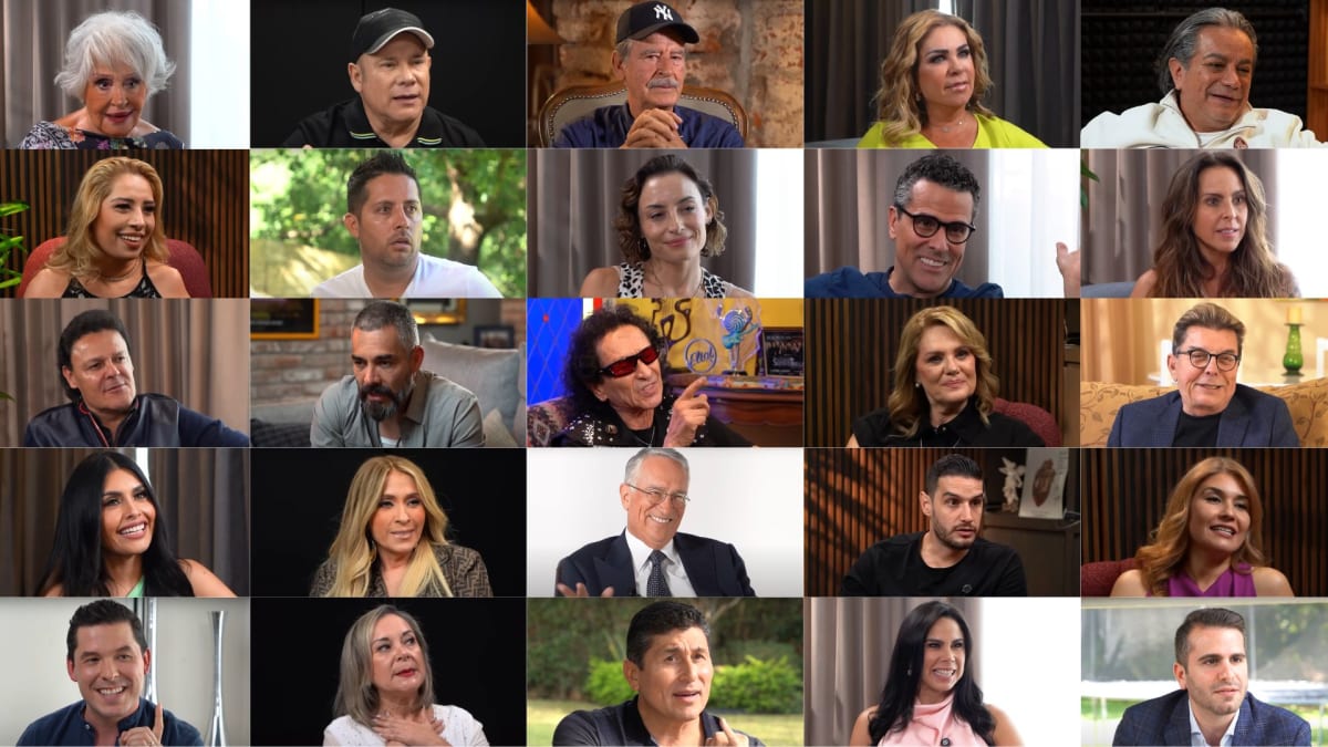 Collage de personalidades entrevistadas por Nayo Escobar