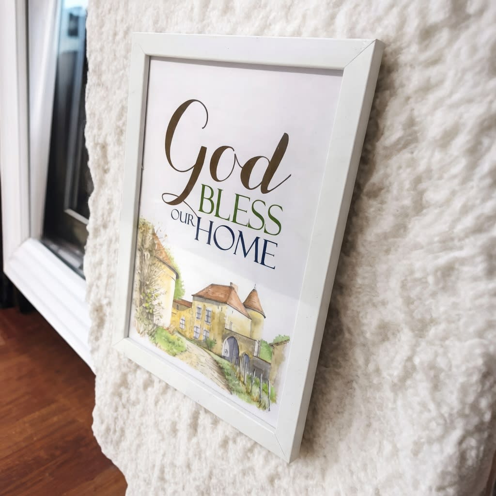 God Bless Our Home Wall Frame