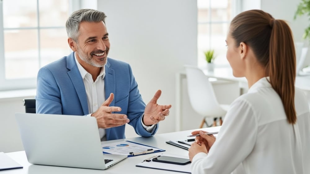 Professional Business Meeting With Confident Corporate Team