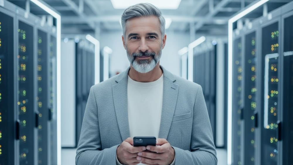 Professional Tech Leader in Modern Data Center Server Room