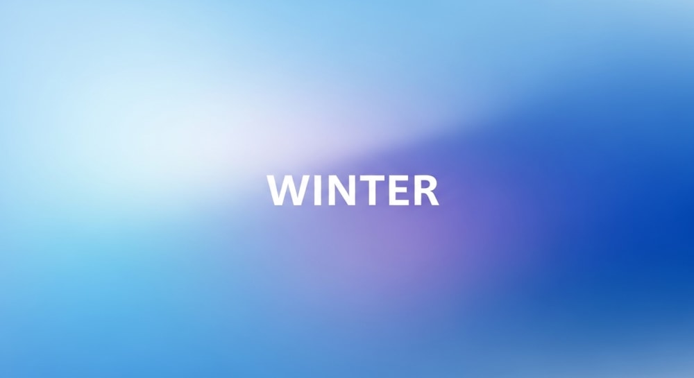 Cool Blue & Purple Gradient with 'WINTER' Text