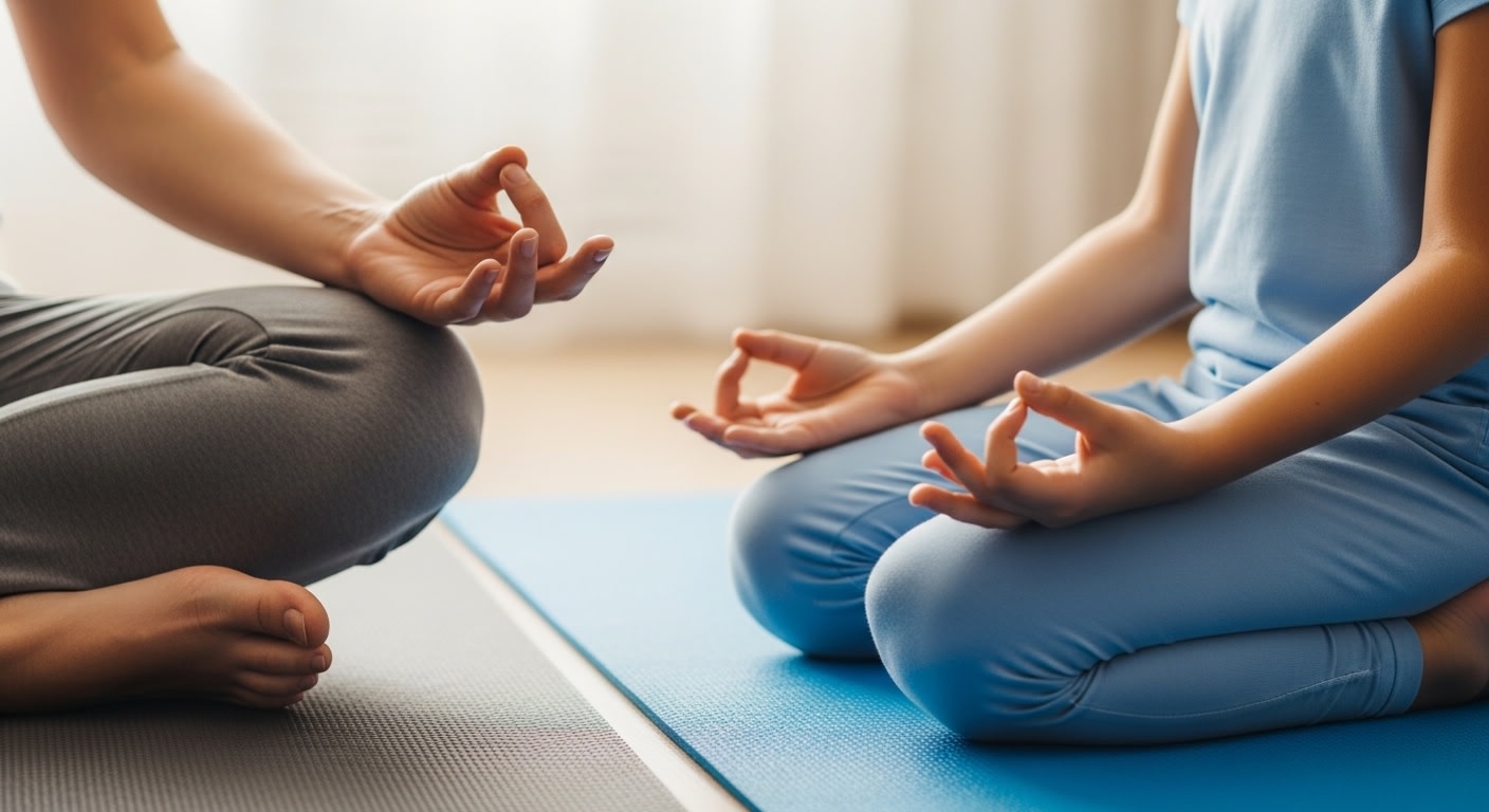 Serene Meditation: Peaceful Hands in Yoga Pose