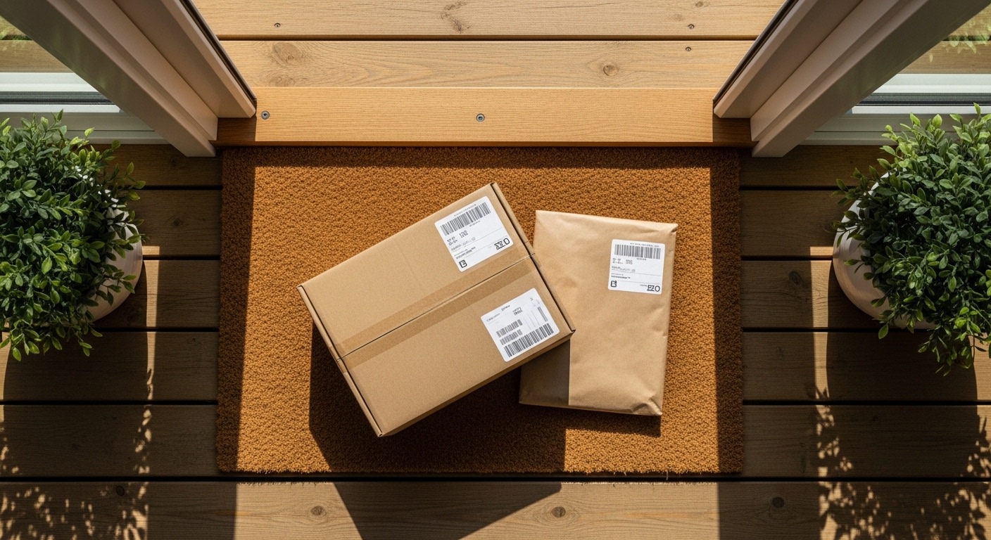 Delivered E Commerce Packages at Front Door