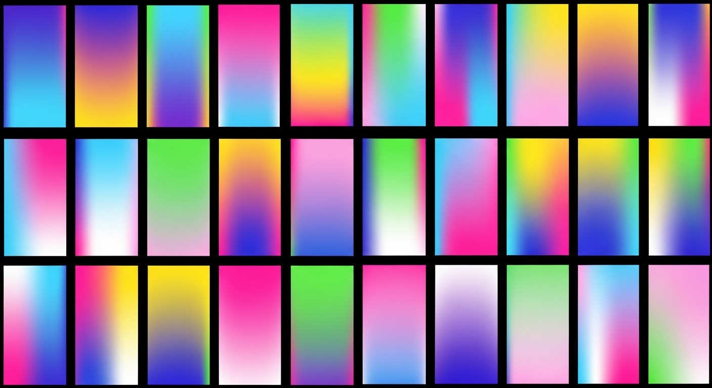 Vibrant Abstract Gradient Backgrounds: 32 Colorful Options