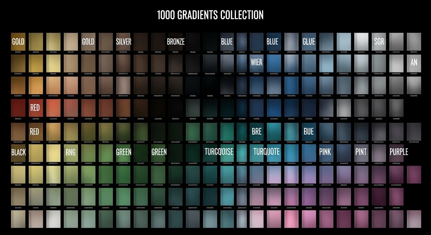 1000 Premium Color Gradients Collection Palette Reference