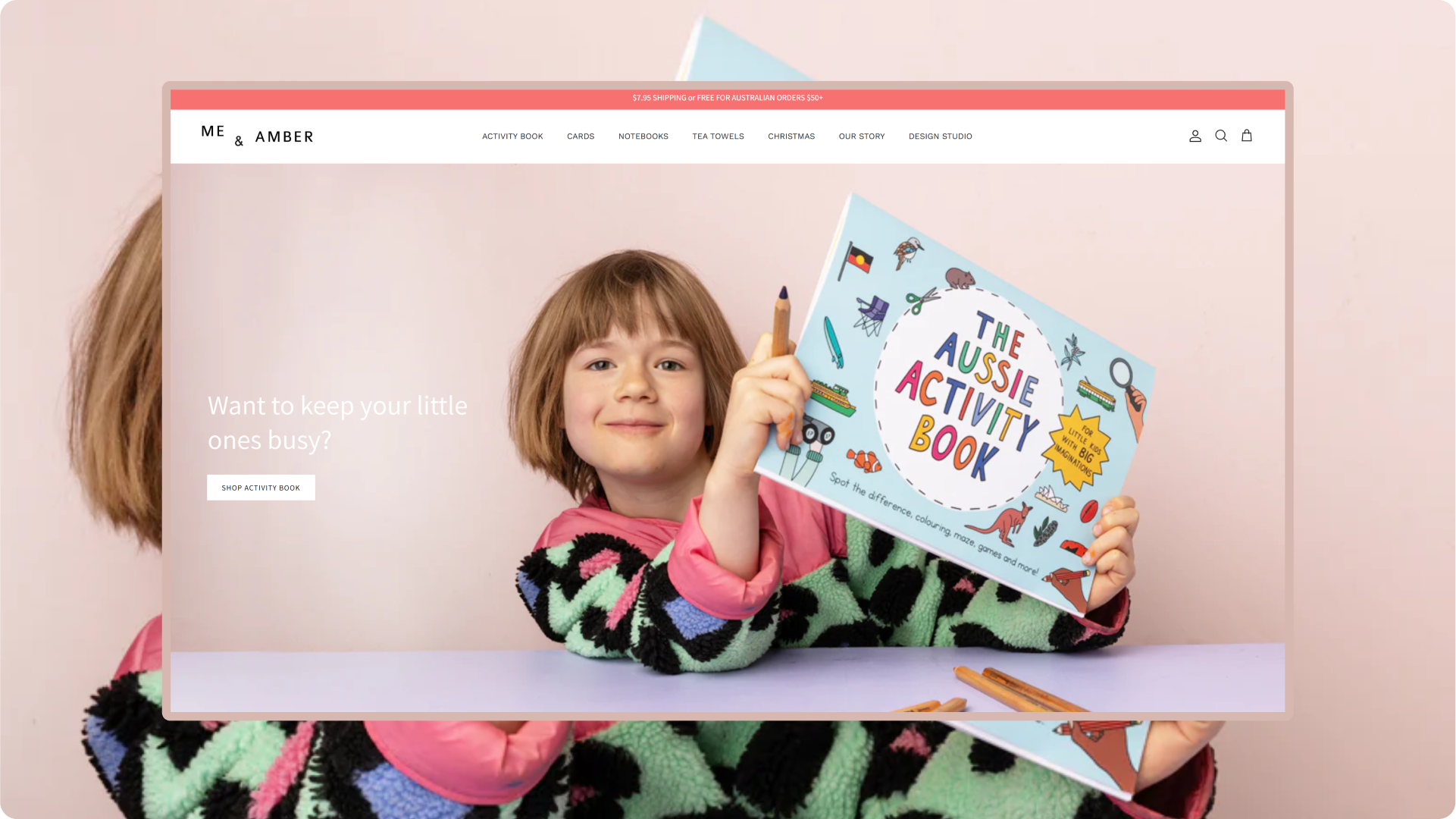 Me and amber website Mockup